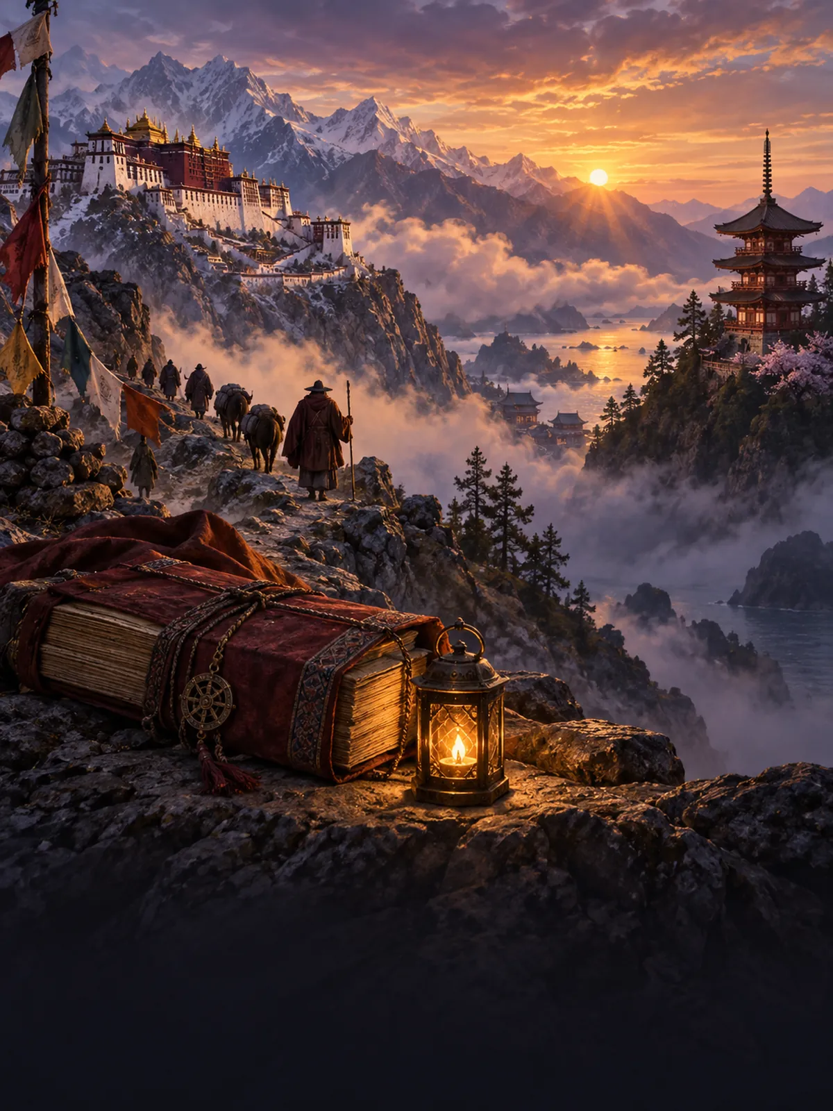 Illustration accompanying buddhism reaches japan