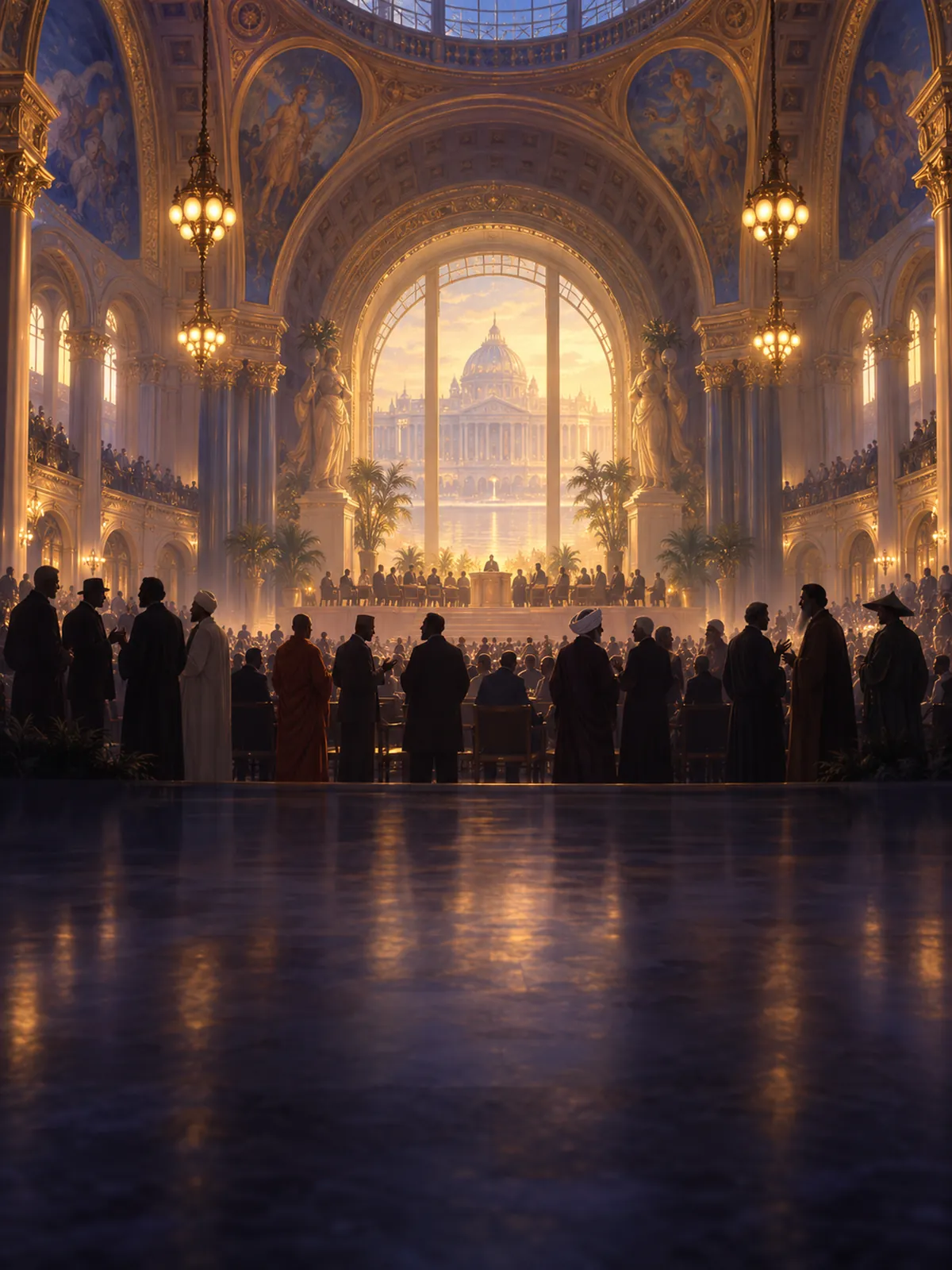 Illustration accompanying parliament of the world's religions