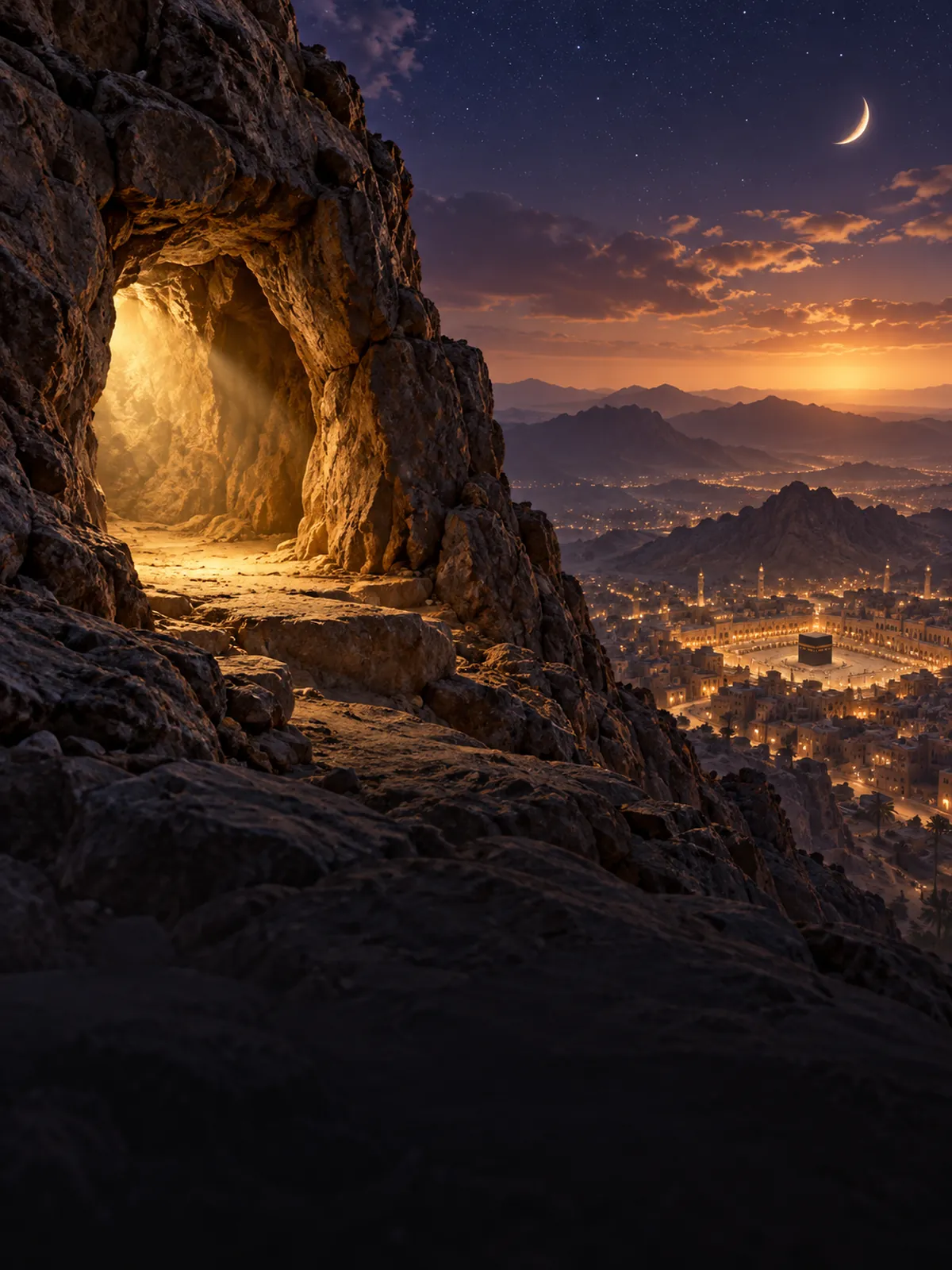 Illustration accompanying revelation to muhammad