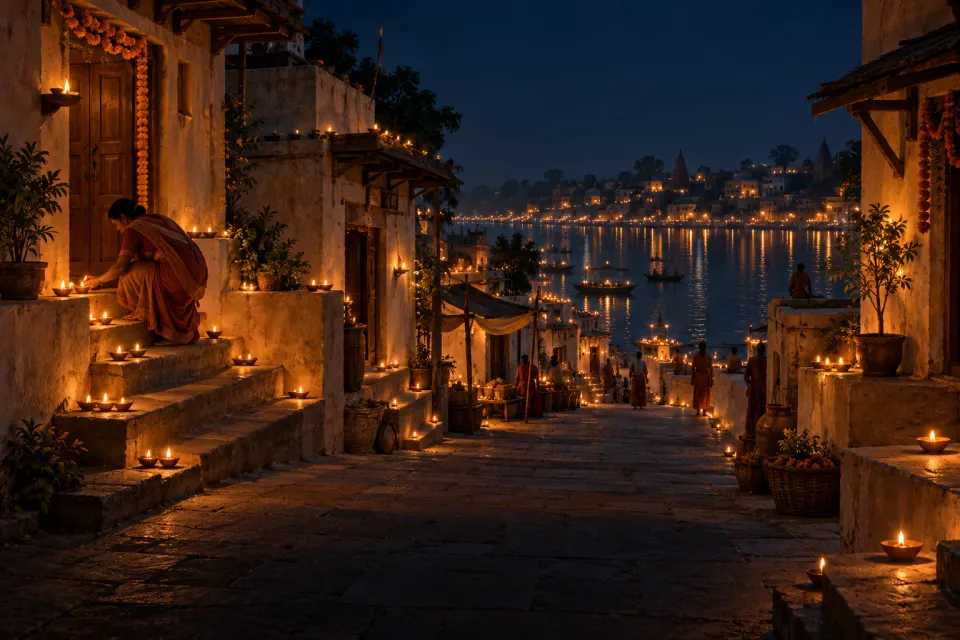 Ayodhya lit for Rama's return