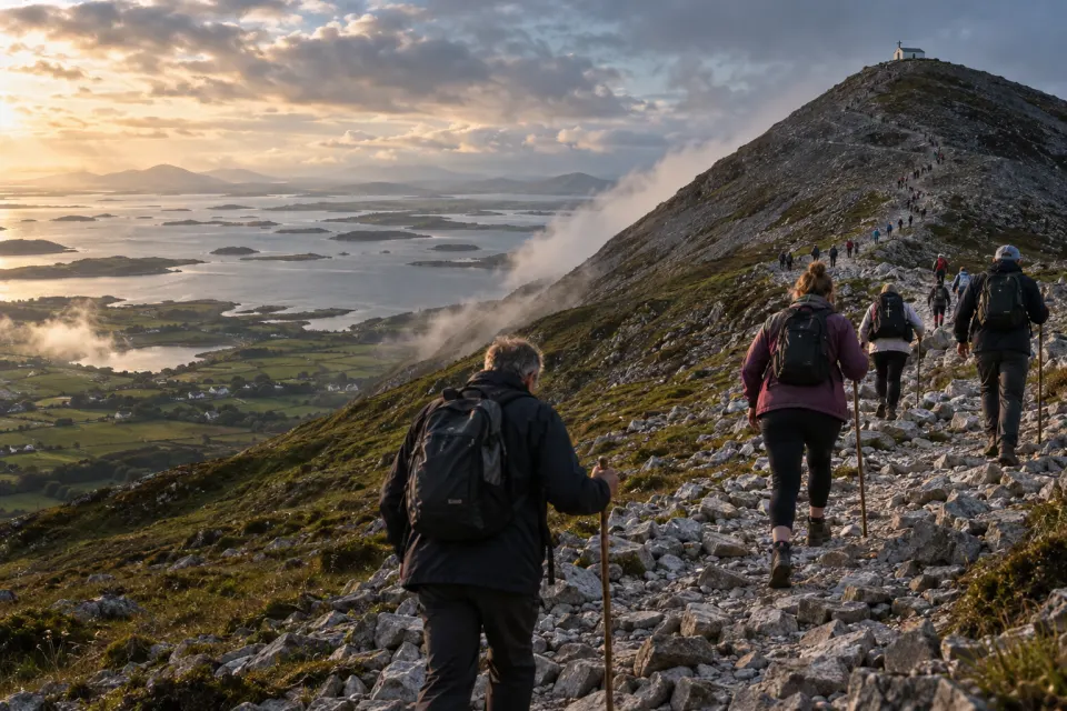 Reek Sunday pilgrims on the mountain