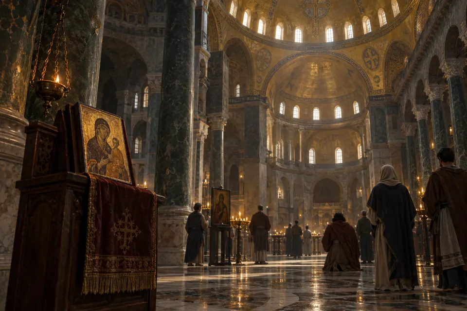 843 restoration of icons in Hagia Sophia