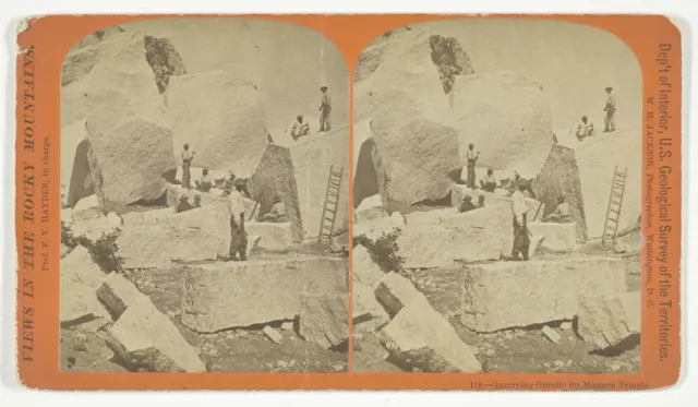 Quarrying Granite for Mormon Temple, No. 119 from the series "Views in the Rocky Mountains"