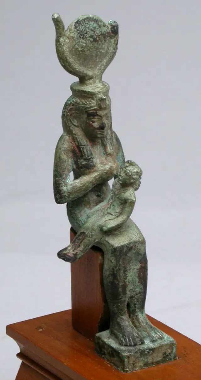 Statuette of the Goddess Isis Holding the God Horus