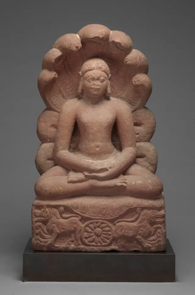 Jaina Tirthankara Parshvanatha Seated in Meditation (Dhyanamudra) under a Snake Hood