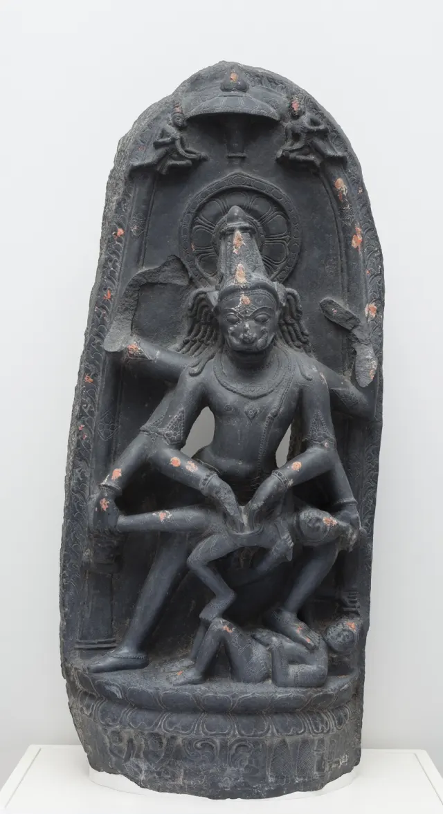 Narasimha, Man-Lion Incarnation of God Vishnu Destroying the Demon Hiranyakashipu