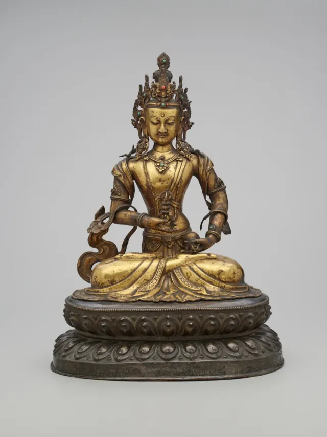 Buddhist Deity Vajrasattva with Bell (Ghanta) and Thunderbolt (Vajra)