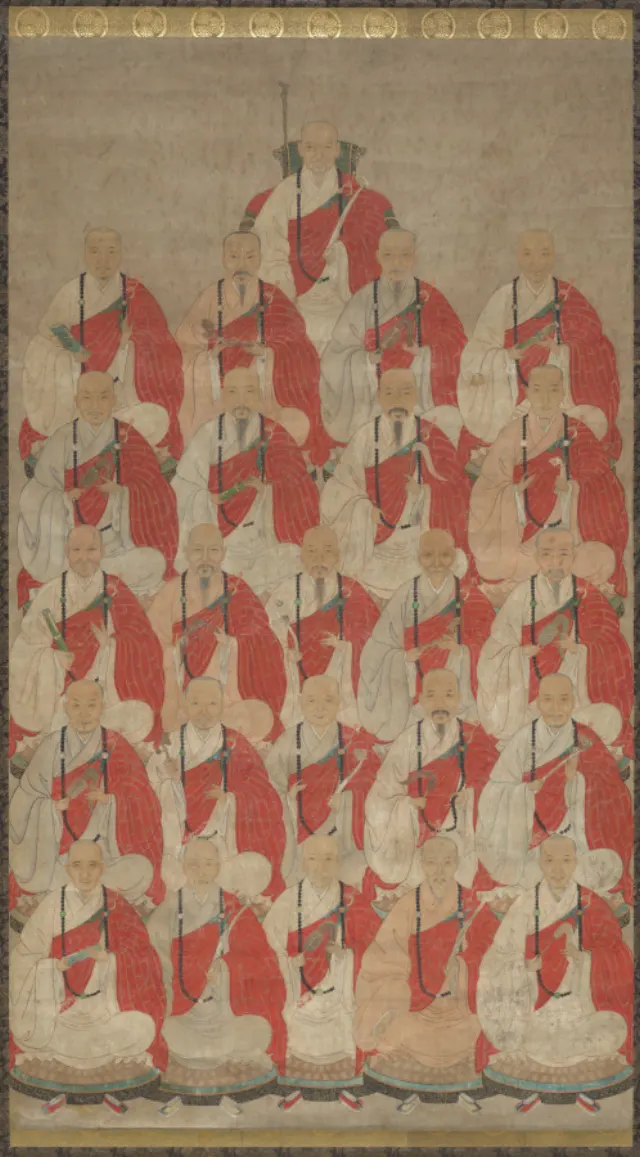 Lineage Portrait of Buddhist Monks