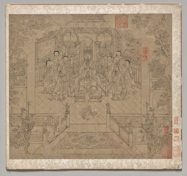 Album of Daoist and Buddhist Themes: Procession of Daoist Deities: Leaf 1