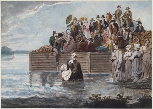 A Philadelphia Anabaptist Immersion during a Storm