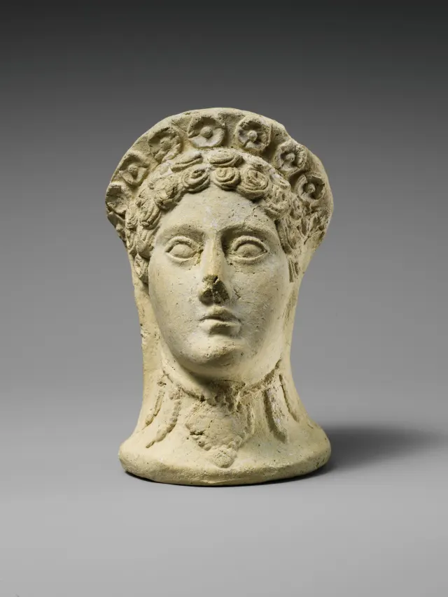 Terracotta head of a woman