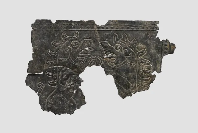 Fragments of plaque with fantastic creatures