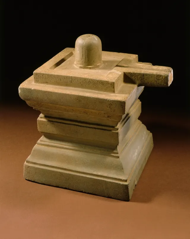 Linga (Phallic Emblem of Shiva) with Architectural Base