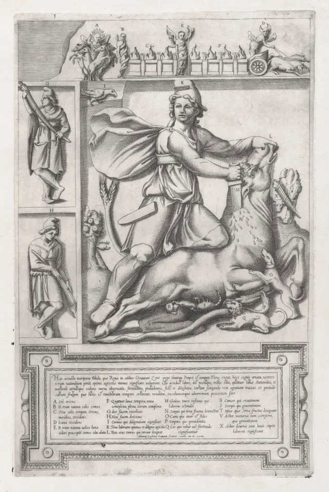 Statue of Mithras, from "Speculum Romanae Magnificentiae"