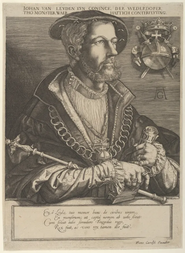 Portrait of Jan van Leiden, a Dutchman and leader of the Münster Anabaptists
