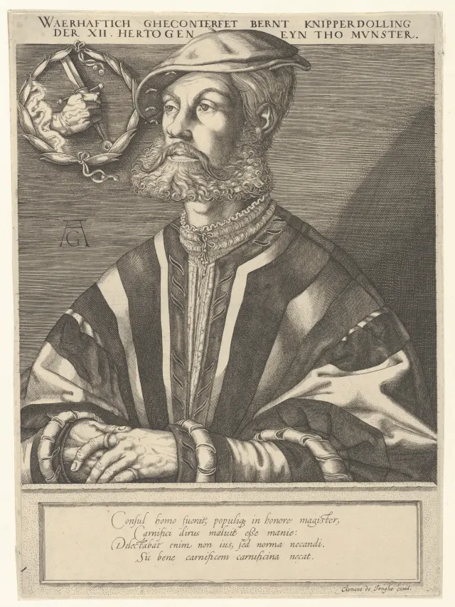 Portrait of Bernt Knipperdolling, a leader of the Münster Anabaptists
